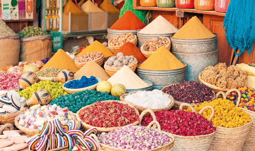 Spezie nel souk di Marrakech