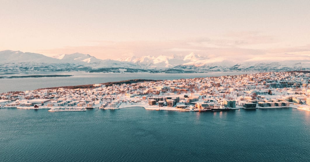 Tromso, paesaggio artico e Aurora Boreale