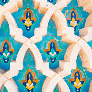 Dettaglio della Moschea di Hassan II, Casablanca