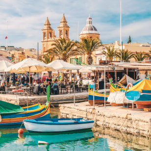Luzzus, tipiche imbarcazioni di Marsaxlokk
