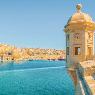 Vista dei Giardini Barrakka, La Valletta