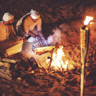 Cena-barbecue nel deserto