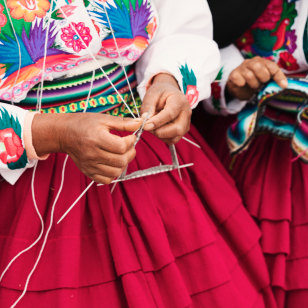 Tessitrici ad Amantani, Lago Titicaca