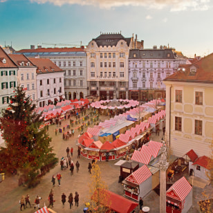 Mercatini di Natale nella Piazza Maggiore di Bratislava