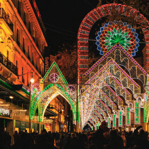Luminarie natalizie a Lione