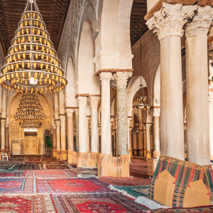Interno della Grande Moschea di Kairouan
