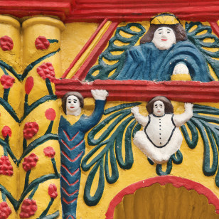 Dettagli della Chiesa di San Andrés Xecul