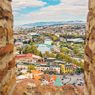 Tbilisi dalla fortezza di Narikala