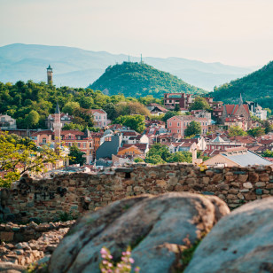 Vista della città vecchia di Plovdiv
