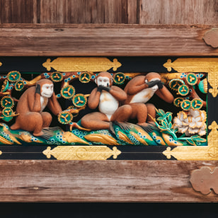 Dettaglio nel Santuario Toshogu, Nikko