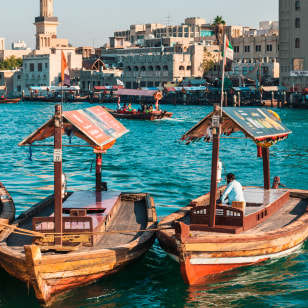 Abra, imbarcazione tradizionale di legno, Dubai