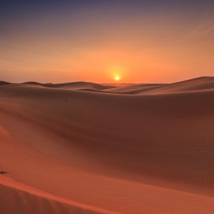 Tramonto nel deserto