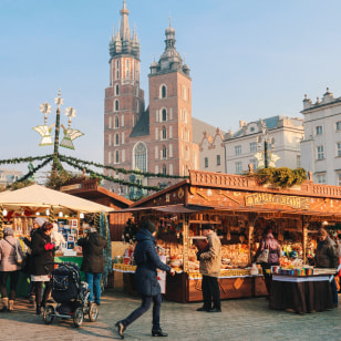 Mercatini di Natale nella Piazza del Mercato, Cracovia