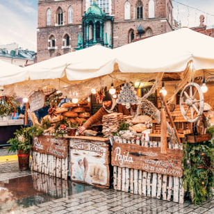 Mercatini di Natale nella Piazza del Mercato, Cracovia