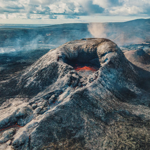 Vulcano nella penisola di Reykjanes