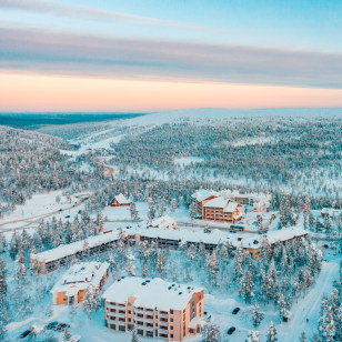 Vista dall'alto del villaggio di Babbo Natale, Rovaniemi