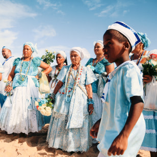 Local durante un festival a Salvador de Bahia