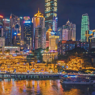 Hong Ya Dong by night, Chongqing