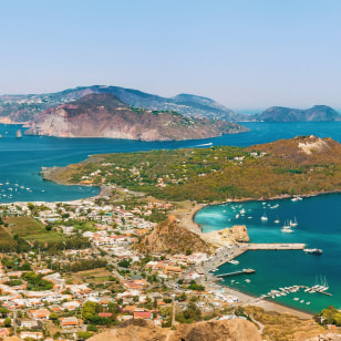 Vista dall'Isola di Vulcano, Isole Eolie