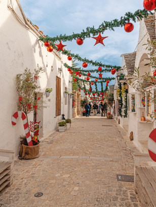 Decorazioni di Natale ad Alberobello