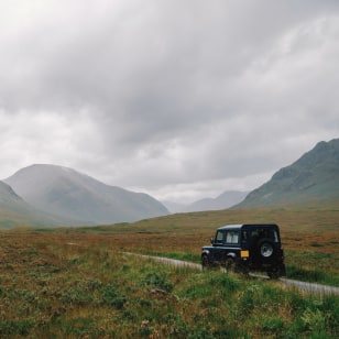 Highlands a bordo di fuoristrada