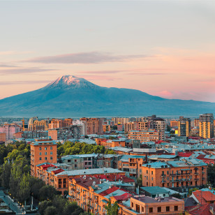 Vista panoramica di Yerevan