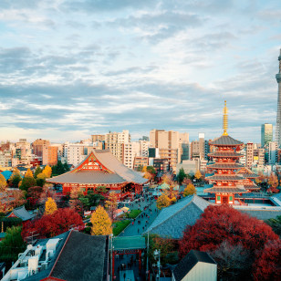 Vista di Tokyo dall'alto