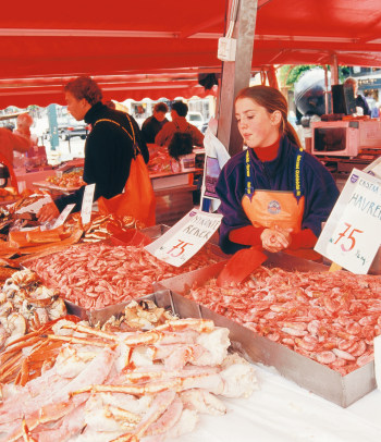 mercato del pesce, Bergen, Norvegia