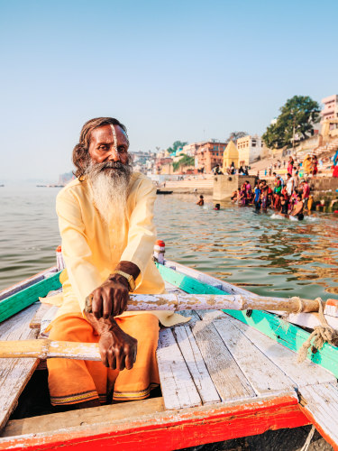 Barca a remi sul Gange, Varanasi