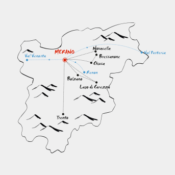 Mappa Merano e Alto Adige