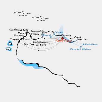 Mappa Tramonti Siciliani