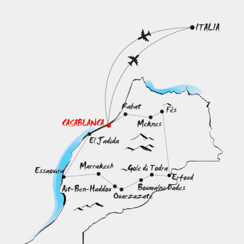 Mappa Gran Tour del Marocco