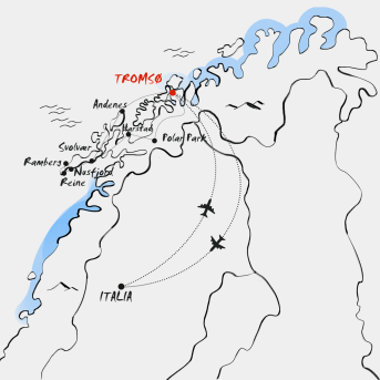 Mappa Isole Lofoten balene meraviglie nord