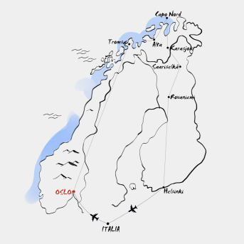 Mappa Lapponia Capo Nordi