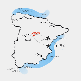 Mappa Madrid e Toledo