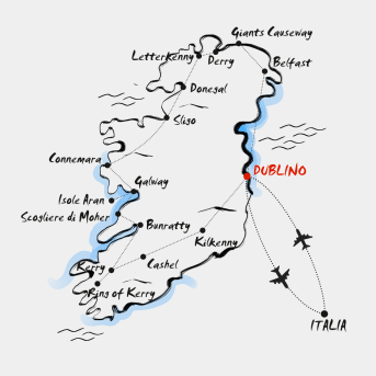 Mappa gran tour Irlanda