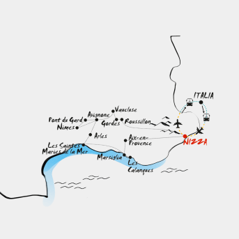 Mappa Camargue Provenza