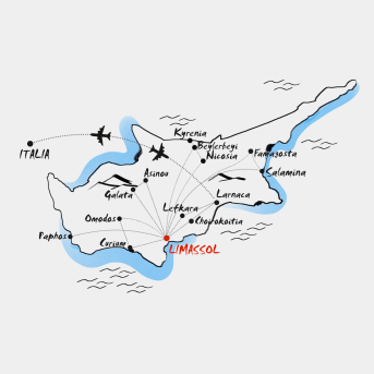 Mappa Alla scoperta di Cipro