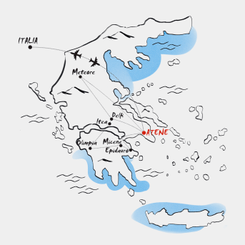 Mappa grecia classica mare