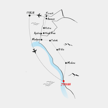 Mappa la via dei Nabatei