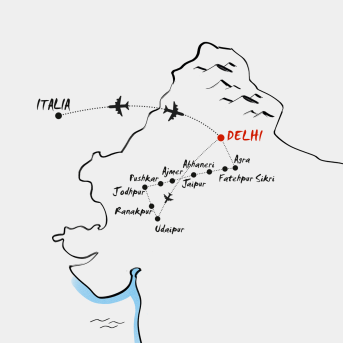 Mappa Il meglio del Rajasthan
