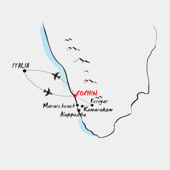 Mappa Kerala la terra degli dei