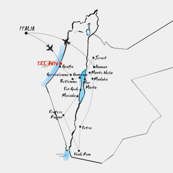 Mappa Israele e Giordania