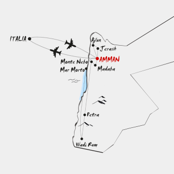 Panorami di Giordania e deserto