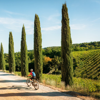 E-bike in Val d'Orcia