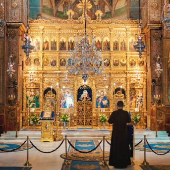 Interno della cattedrale ortodossa, Bucarest