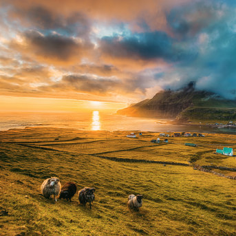 Tramonto nelle Isole Faroe