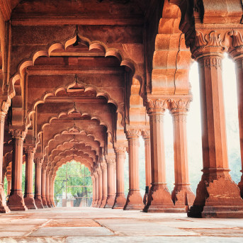 Il Diwan-i-Am all'interno del Forte Rosso