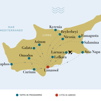 Cipro, l'isola degli dei - mappa desk