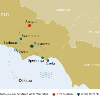 Terra latina e Isola di Ponza - mappa desk